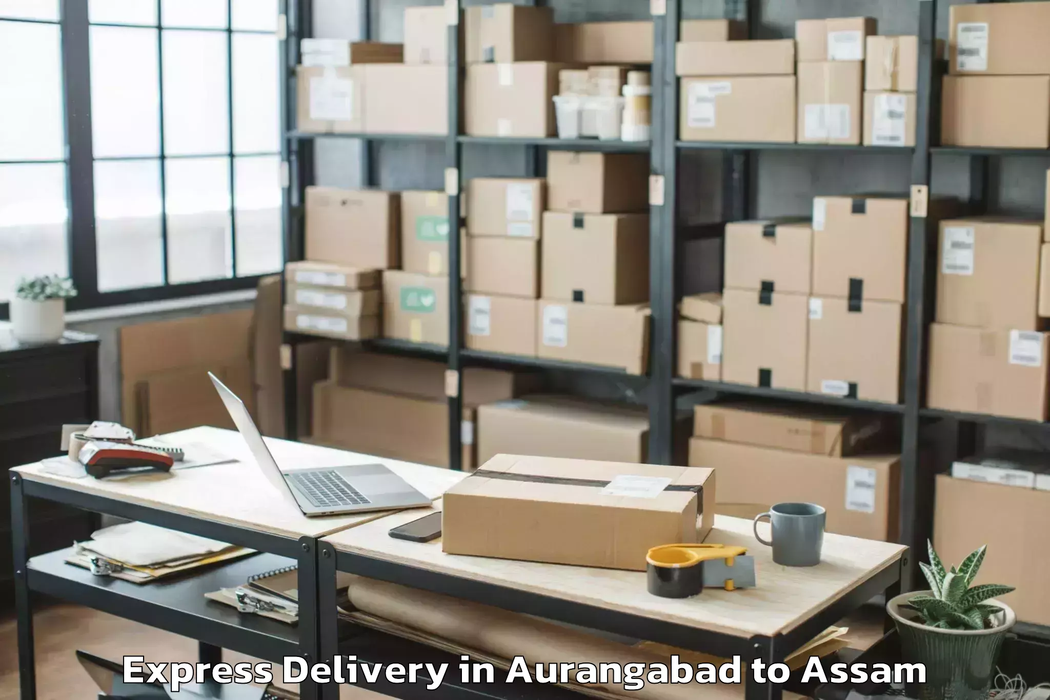 Top Aurangabad to Kalaigaon Pt Express Delivery Available